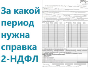 За какой период нужна справка 2 ндфл для малоимущих в 2020 году