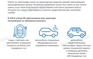 Как пенсионеру отказаться от налога на машину