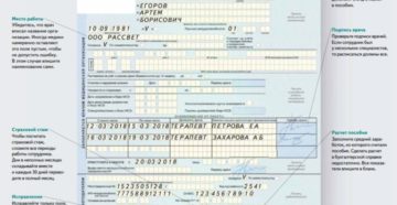 Заполнение больничного листа в 2020 году ип образец