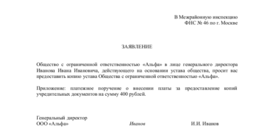 Как взять копию устава в налогоаой ооо
