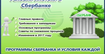 Ипотека в сбербанке условия