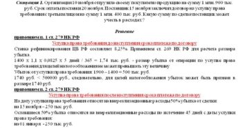 Договор цессии убыток в прибыли